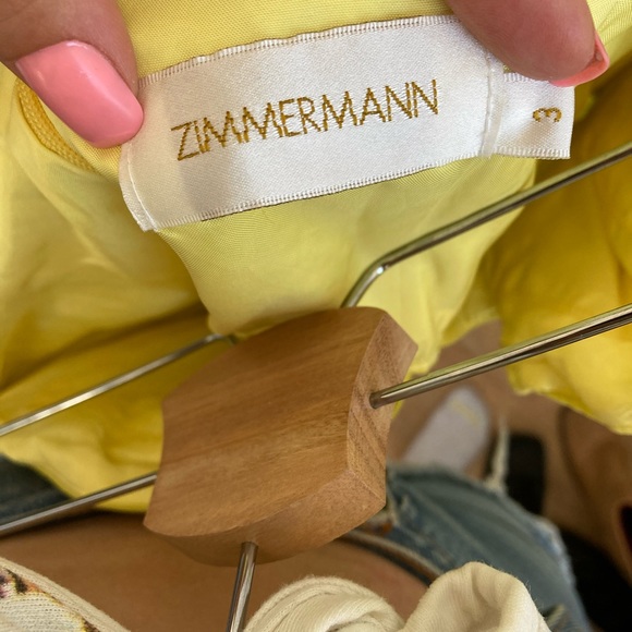 Zimmerman Ruched Bustier Dress in Yellow - Picture 7 of 7